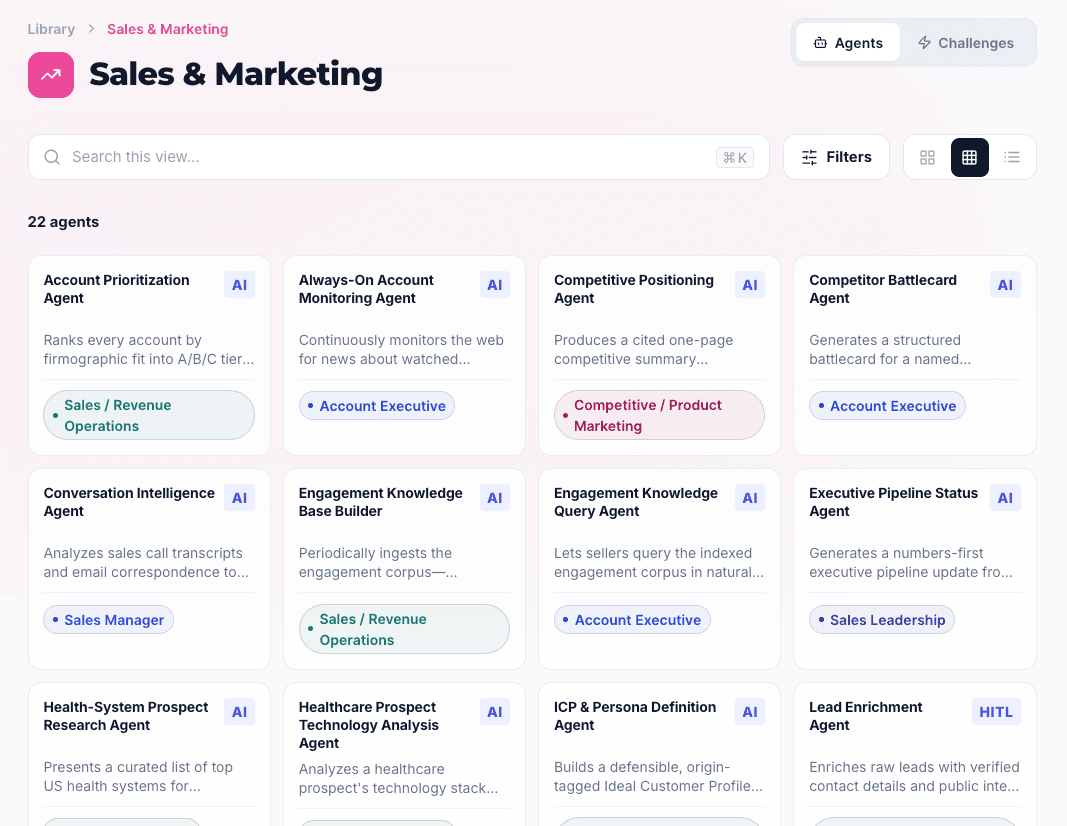 Introducing the new ACTAVA Workforce Agent Library for Sales & Marketing