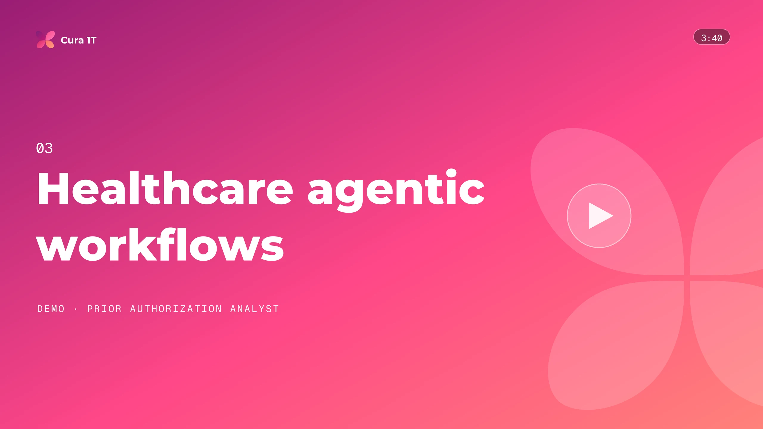 Healthcare agentic workflows demo — Prior Authorization Analyst